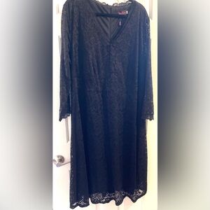 Elegant Black Lace Dress NWT 22W